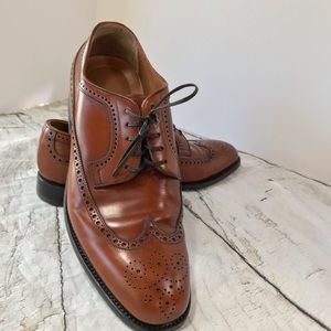 Monte Rosso Basel Wingtip Sz 10 Leather Italy Brwn